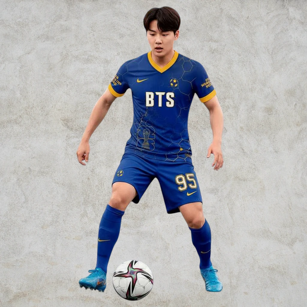 BTS Personalized Soccer Uniform with Custom Name and Number