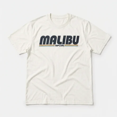 Malibu Rip Curl Retro Surf Tee Adam Sandler Style Casual Beach Shirt