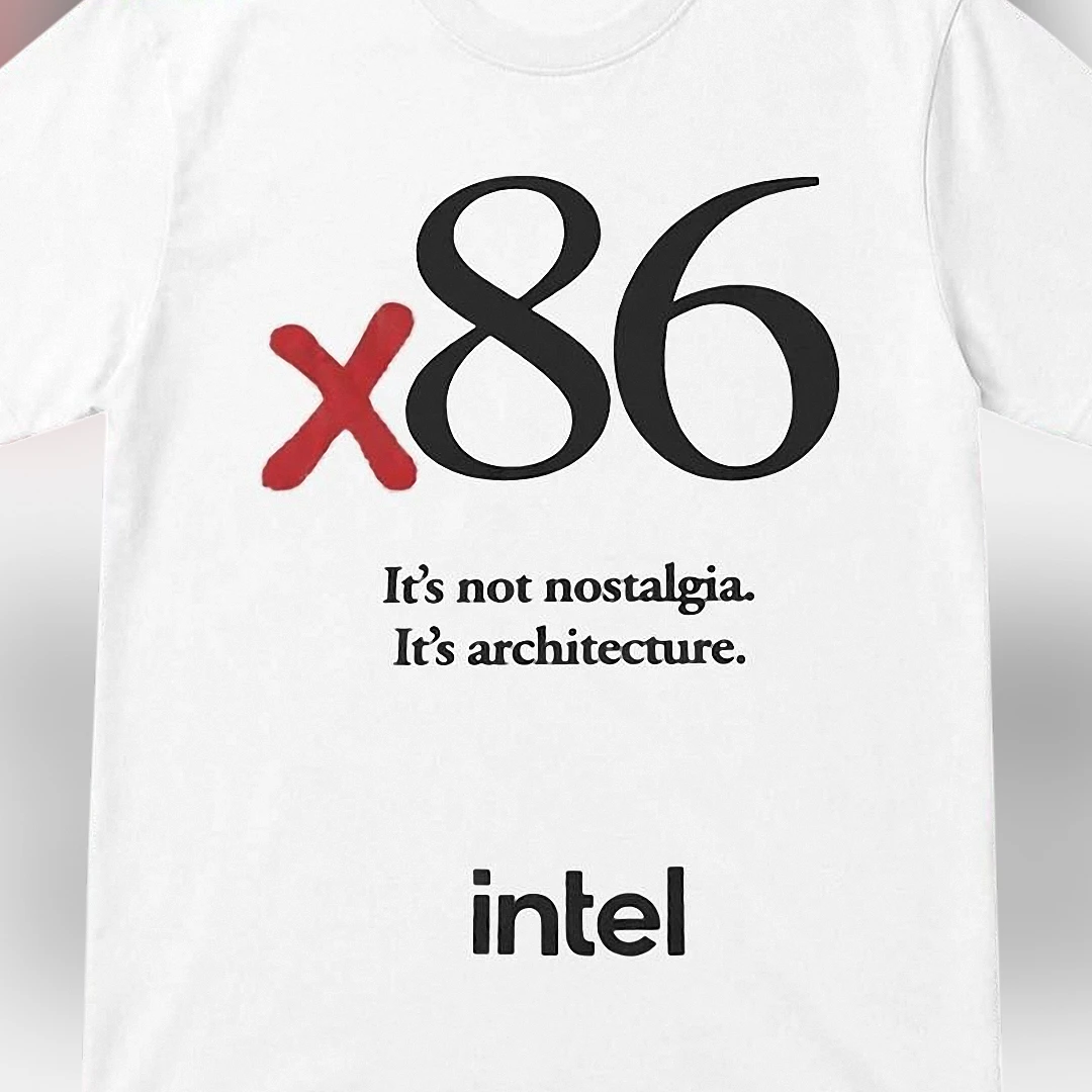 x86 It's Not Nostalgia It's Architecture Intel Tee, Retro CPU Processor Computer Science Programmer Shirt