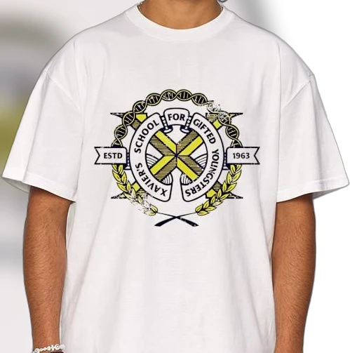 Xavier's School For Gifted Youngsters Est 1963 Tee Vintage X-Men Crest Superhero Fan Graphic T-Shirt