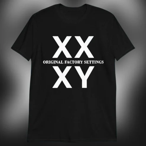 XX XY Original Factory Settings Tee, Biology Chromosome Graphic T-Shirt
