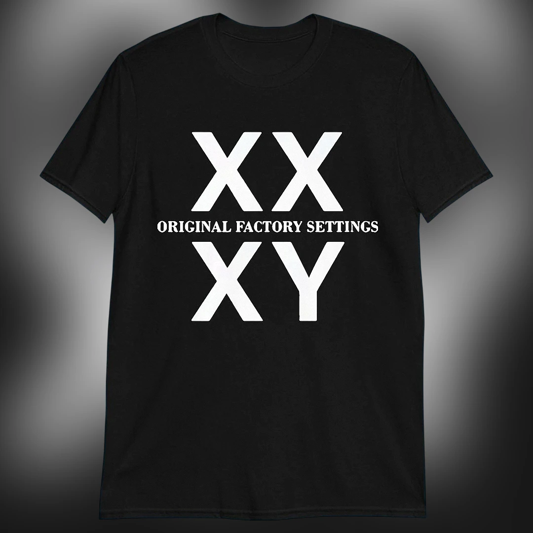 XX XY Original Factory Settings Tee, Biology Chromosome Graphic T-Shirt