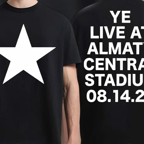 Ye Live at Almaty Central Stadium 08.14.26 Tee Commemorative Kazakhstan Concert Tour Shirt