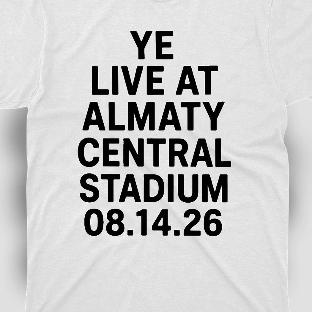 Ye Live at Almaty Central Stadium 08.14.26 Tee, Kazakhstan Concert Tour Date Souvenir Shirt