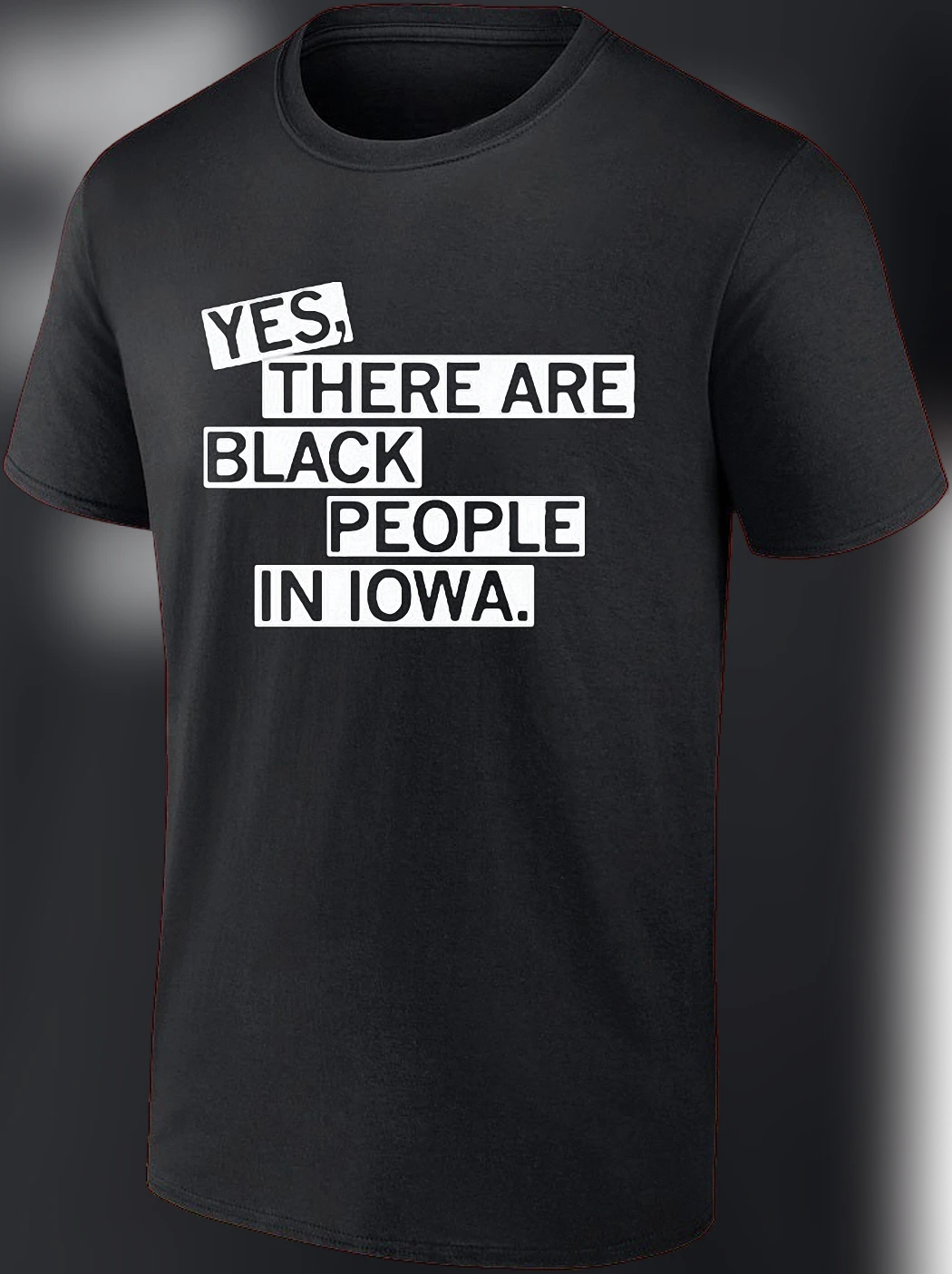 Yes There Are Black People in Iowa Tee, Black Iowa Pride Statement Graphic Shirt, Regional Visibility Humor Apparel