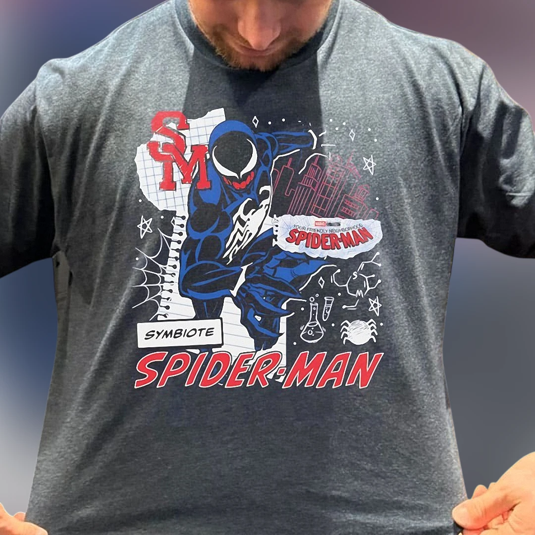 Your Friendly Neighborhood Spider-Man Symbiote Graphic Tee, Marvel Comic Superhero Shirt for Fans