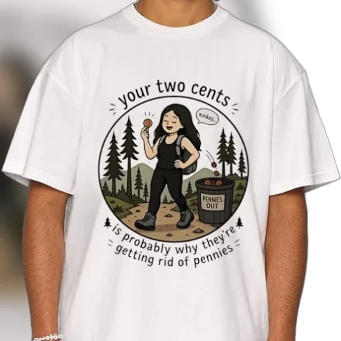 Your Two Cents Is Probably Why They're Getting Rid of Pennies Tee Funny Sarcastic Graphic T-Shirt