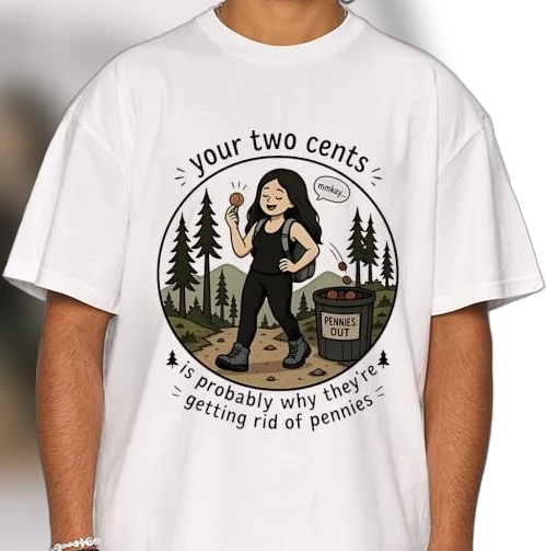 Your Two Cents Is Probably Why They're Getting Rid of Pennies Tee Funny Sarcastic Graphic T-Shirt