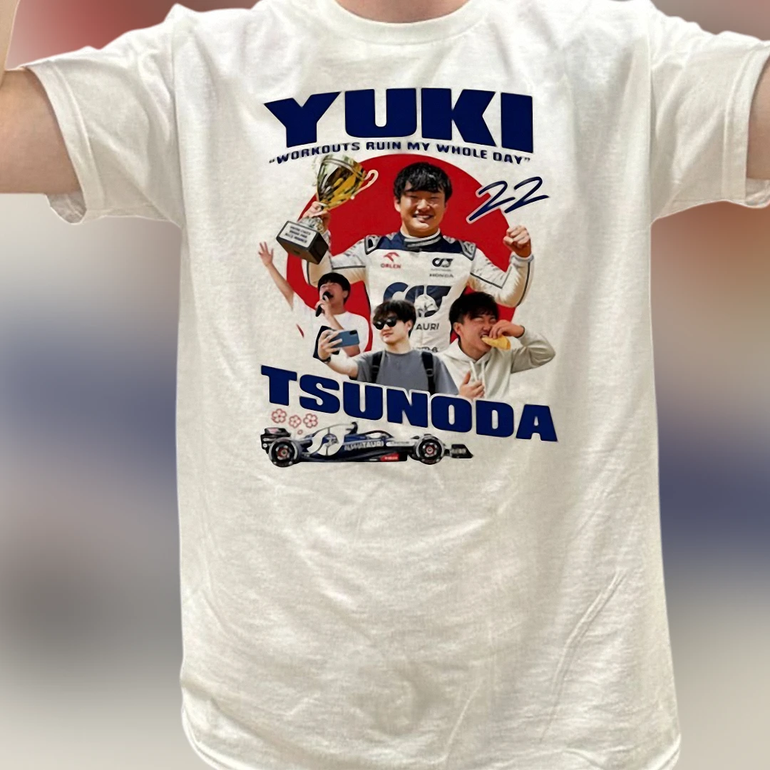 Yuki Tsunoda Workouts Ruin My Whole Day Tee, Vintage F1 Racing Graphic T-Shirt Gift for Motorsport Fans