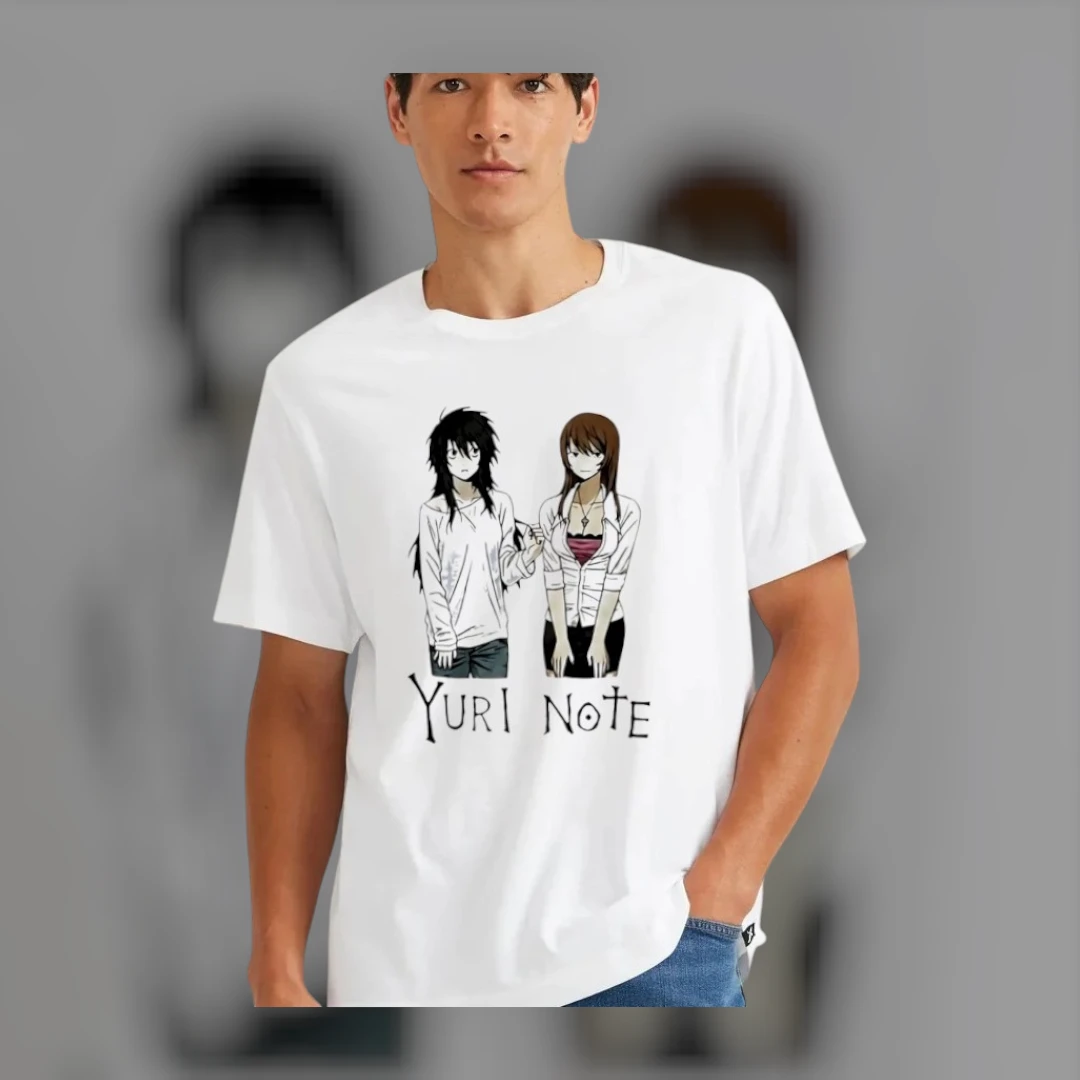 Yuri Note Anime Parody Tee Death Note Inspired Manga Graphic T-Shirt Gift for Otaku