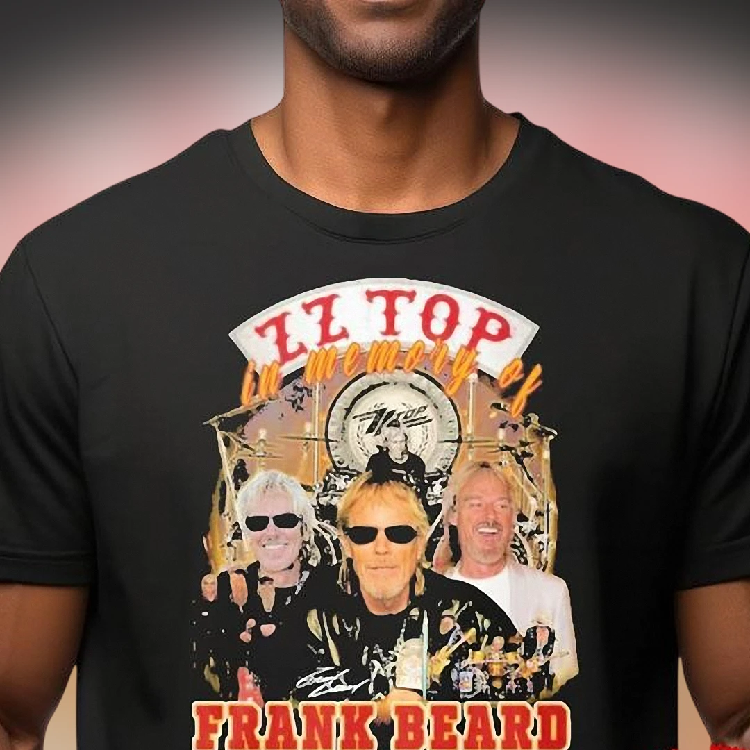 ZZ Top Frank Beard In Memory Of Memorial Tribute Tee, Vintage Classic Rock Band Shirt for Fans