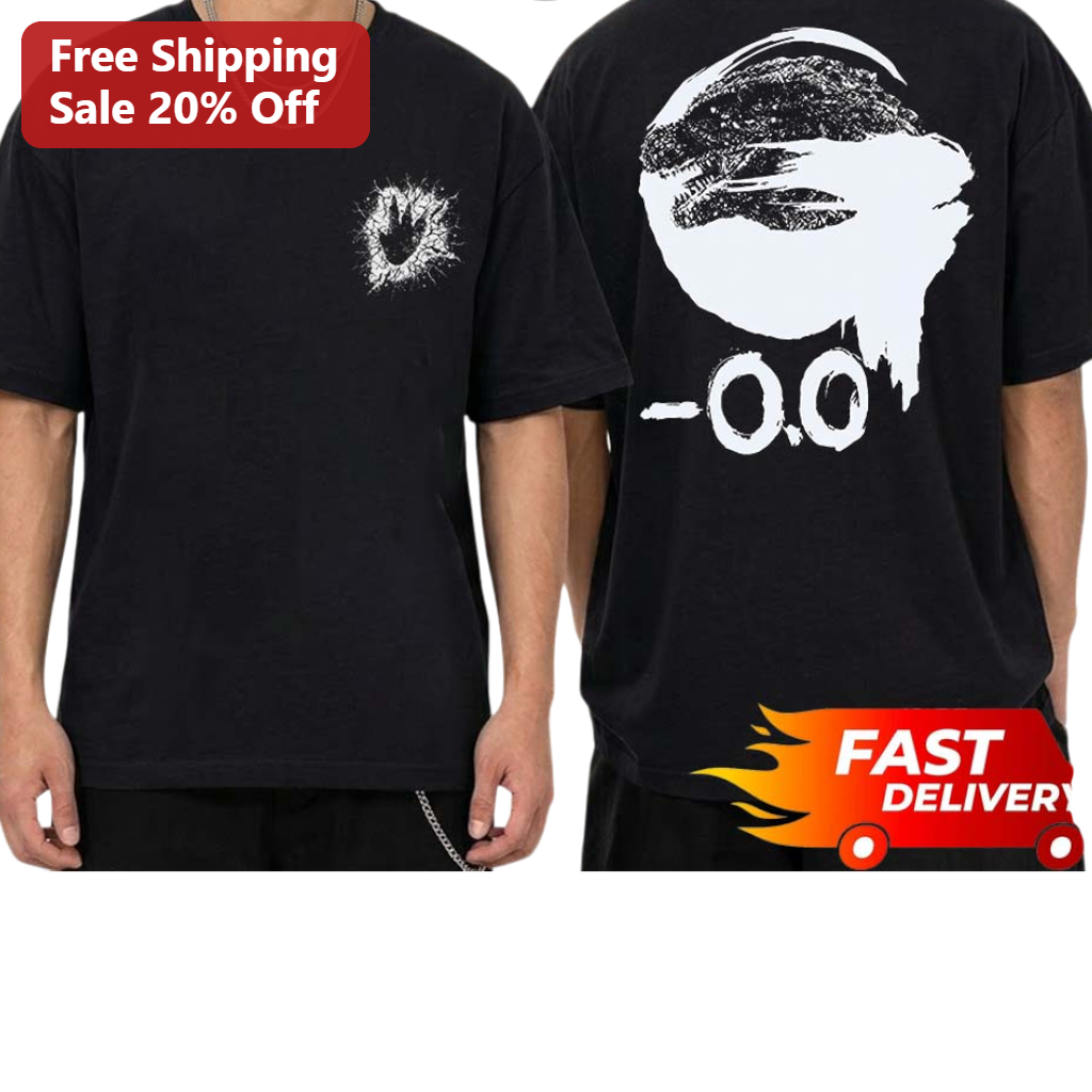 0.0 Tee Kaiju Monster Silhouette Graphic Shirt Sci-Fi Streetwear Apparel