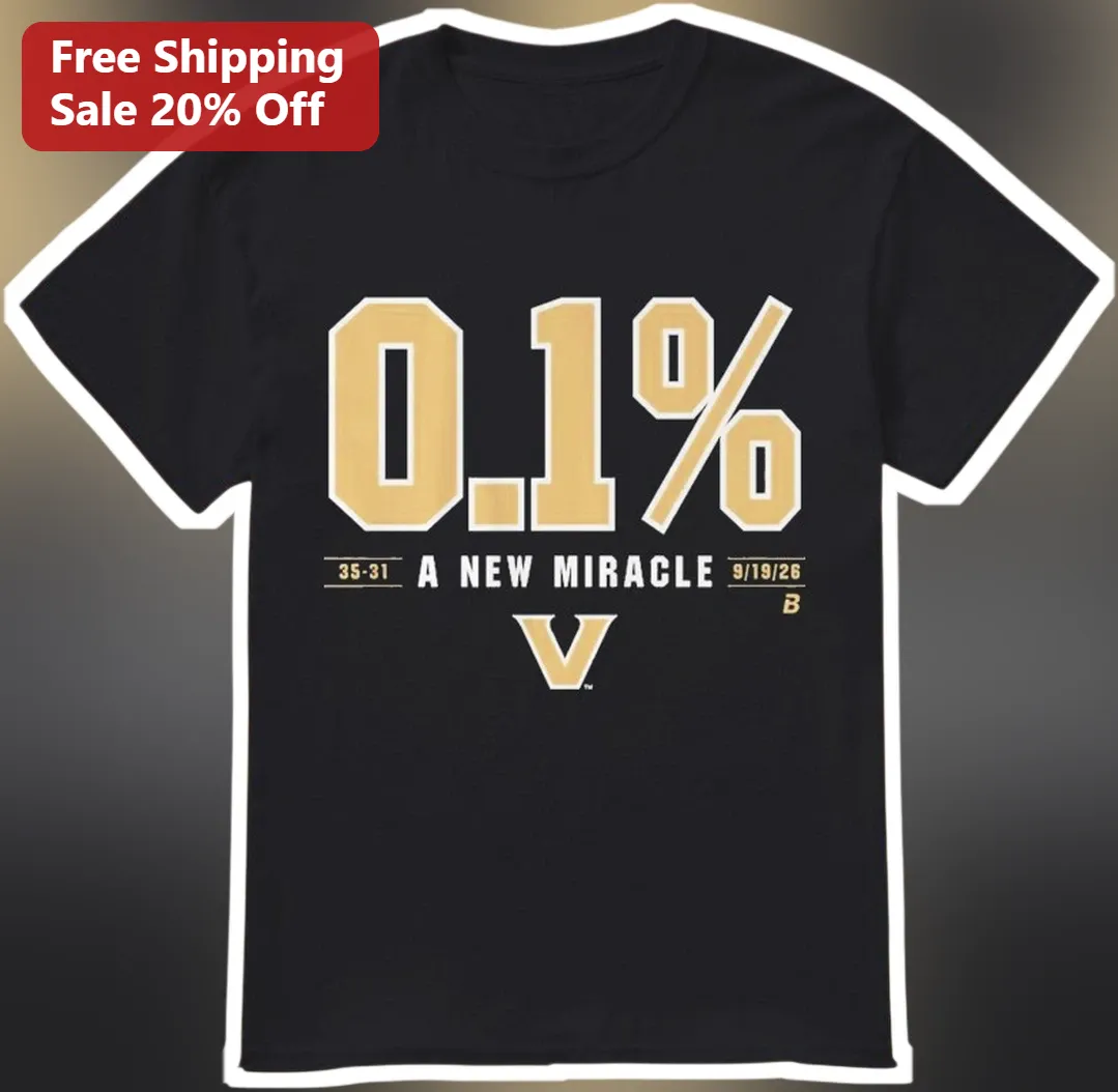 0.1% A New Miracle Vanderbilt Commodores Football Tee