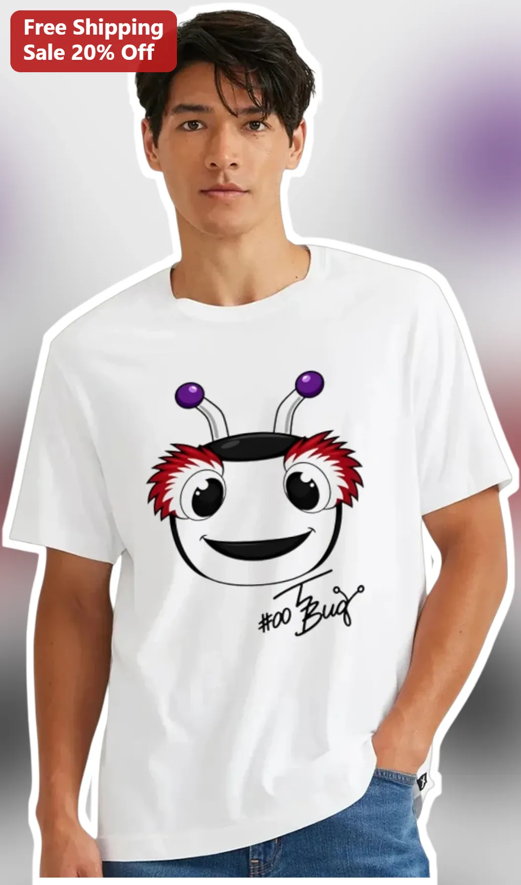 #00 Bug Tee 9-1-1 Buck Cartoon Graphic T-Shirt for Men Women