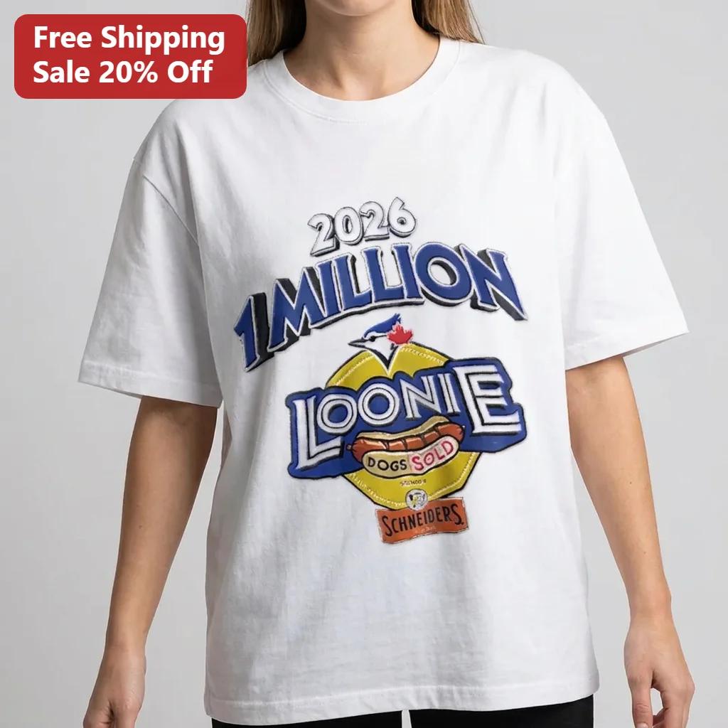 1 Million Loonie Dogs Sold Tee Toronto Blue Jays Fan Gift Loonie Dog Night Baseball Stadium Food Shirt
