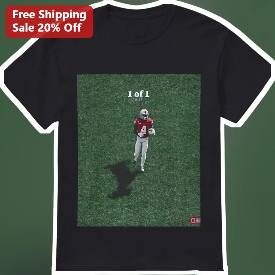 1 of 1 J.J. McCarthy Football Player Signature Graphic Tee for Men