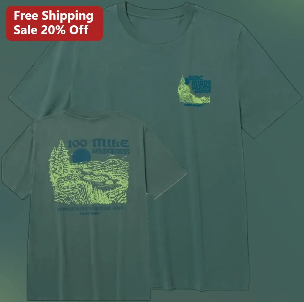 Mile Wilderness Appalachian Trail Tee Retro Hiking Gift for Thru-Hikers
