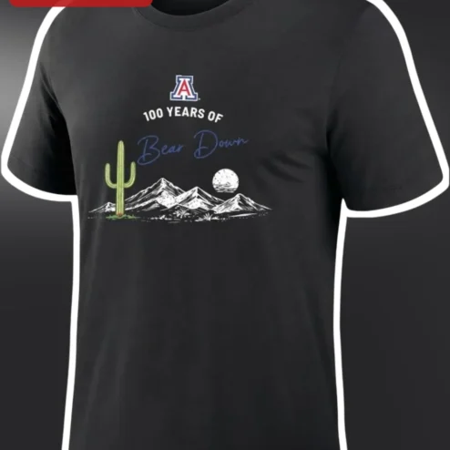 Years of Bear Down University of Arizona Tee Vintage Wildcats Anniversary Gift