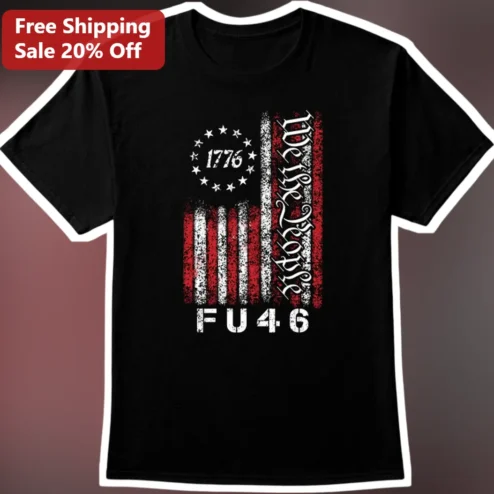 Let's Go Brandon FU4G Patriotic Distressed American Flag Tee