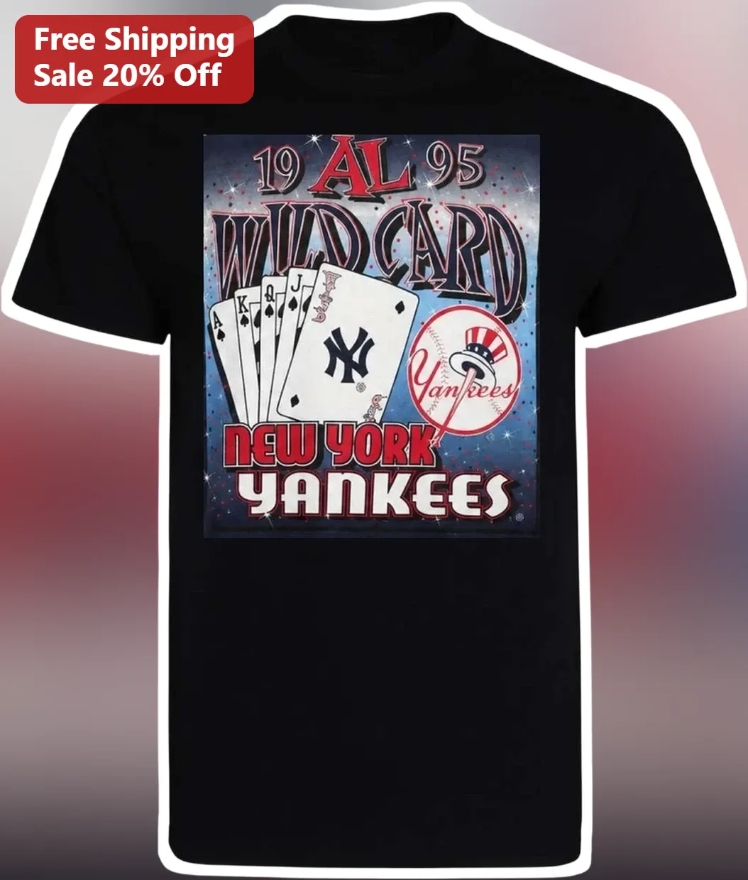 1995 AL Wild Card New York Yankees Vintage Graphic Tee