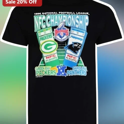1996 National Football League NFC Championship Tee Green Bay Packers Vintage Retro Shirt