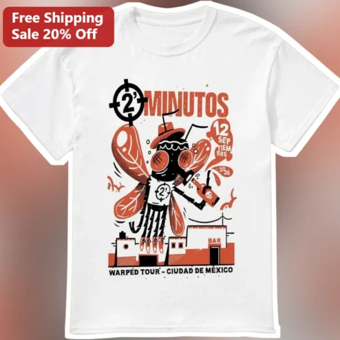 2 Minutos Warped Tour Ciudad de Mexico Graphic Tee
