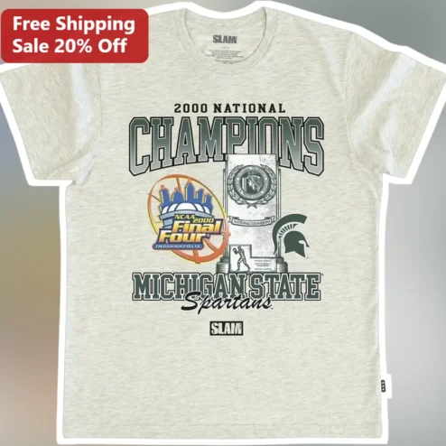2000 National Champions Michigan State Spartans Vintage Tee