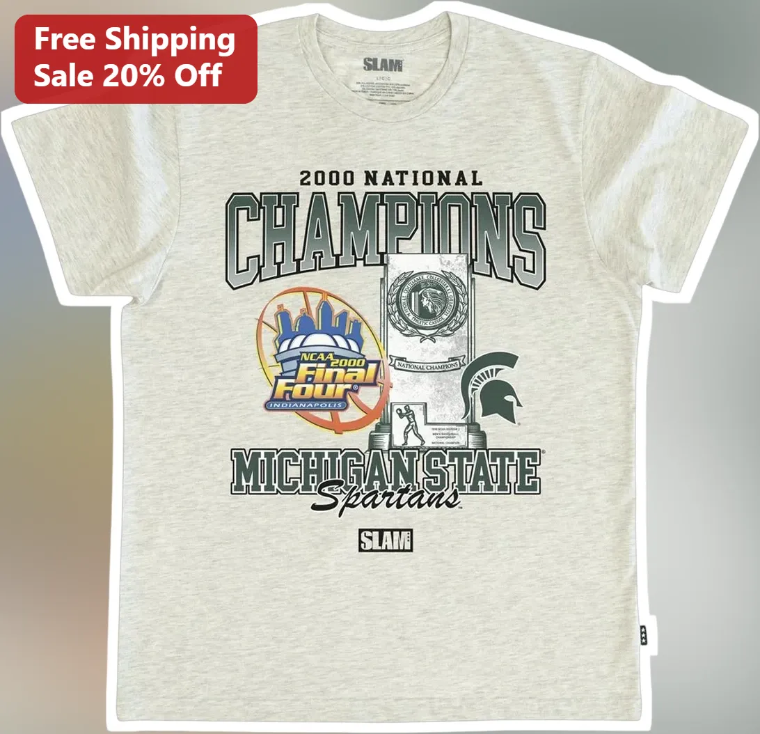 2000 National Champions Michigan State Spartans Vintage Tee