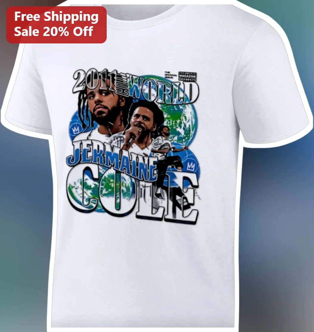 2011 The World Jermaine Cole J. Cole Graphic Tee Hip Hop Fan Gift