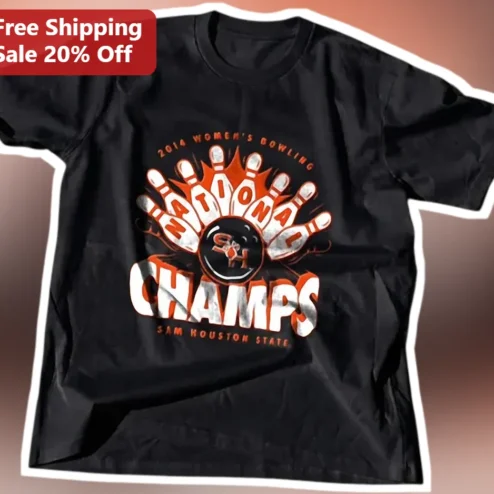 2014 Women's Bowling National Championship Sam Houston State Tee Vintage Collegiate Graphic Shirt