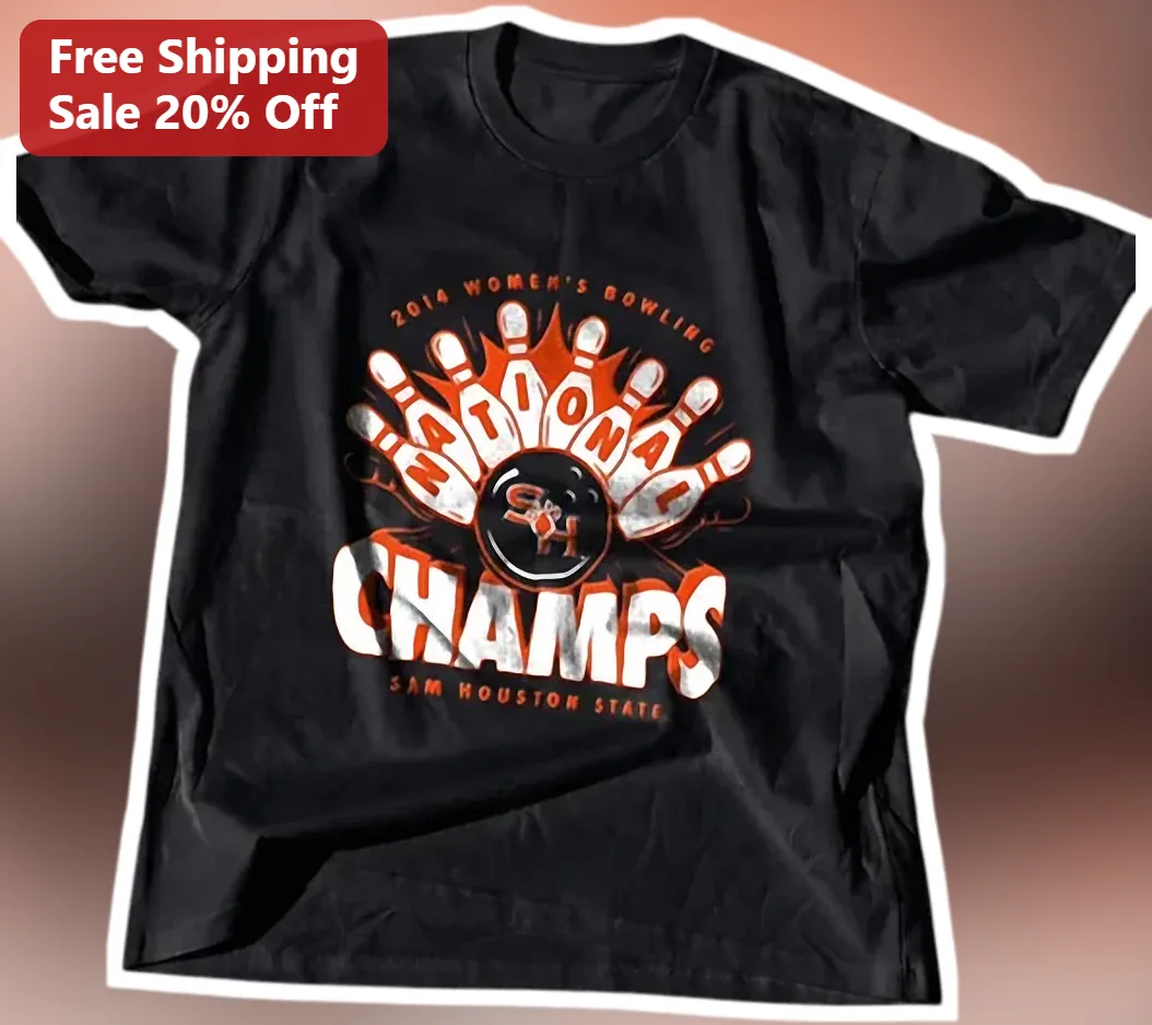 2014 Women's Bowling National Championship Sam Houston State Tee Vintage Collegiate Graphic Shirt