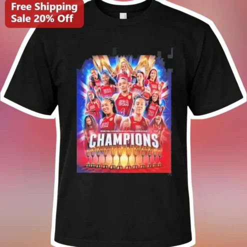 2022 FIBA Women's Basketball World Cup Champions USA Team Graphic Tee