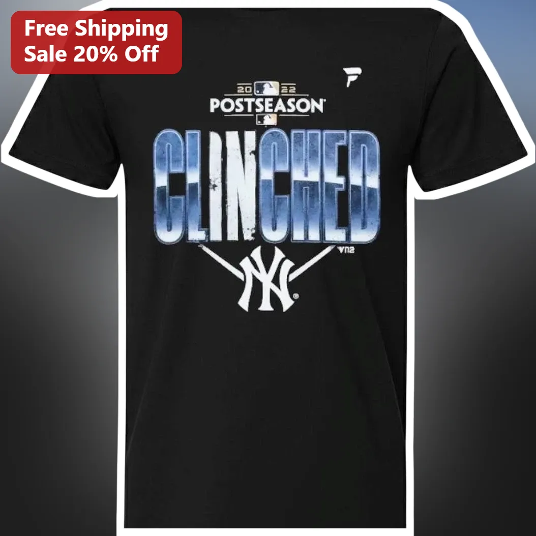 2022 Postseason Clinched NY Yankees Tee MLB Playoff Celebration Shirt