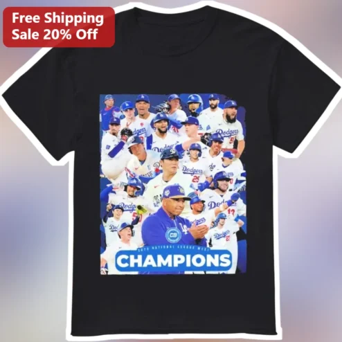 2025 National League West Champions Los Angeles Dodgers Dave Roberts Graphic Tee