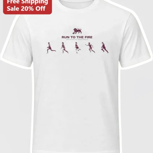 2026 AFL Grand Finalist Run To The Fire Tee Brisbane Lions Footy Fan Gear