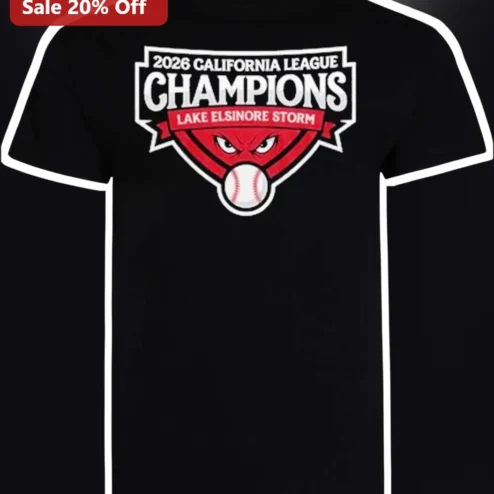 2026 California League Champions Lake Elsinore Storm Tee Baseball Championship Shirt