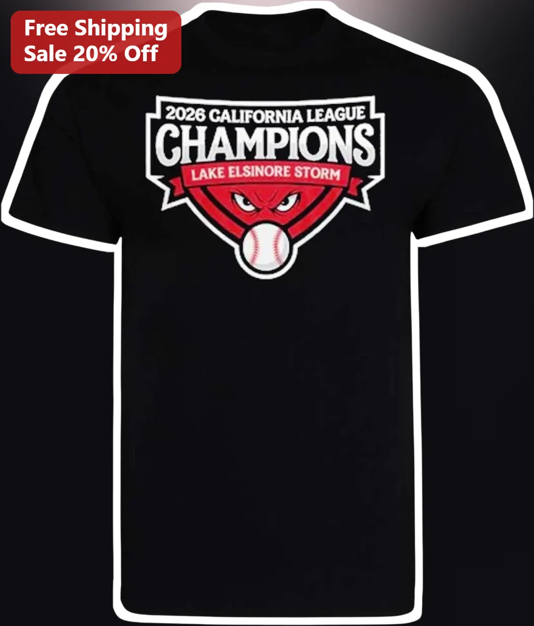 2026 California League Champions Lake Elsinore Storm Tee Baseball Championship Shirt