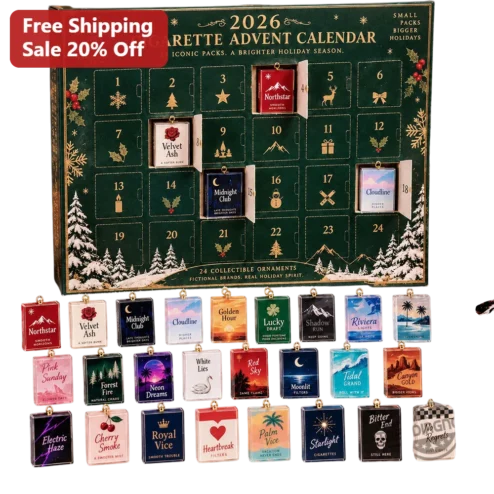 2026 Cigarette Advent Calendar Ornament Adult Collectors Only It's A Beautiful Habit Holiday Gift