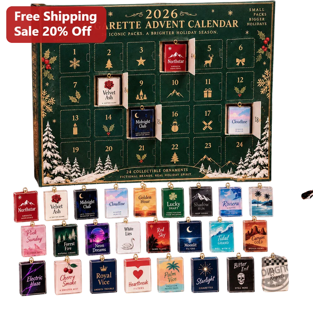 2026 Cigarette Advent Calendar Ornament Adult Collectors Only It's A Beautiful Habit Holiday Gift
