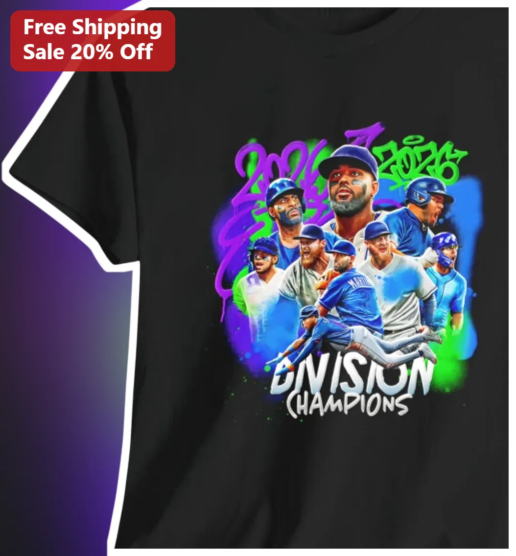 2026 Division Champions Baseball Team Victory Celebration Graphic Tee for Men Women Fans