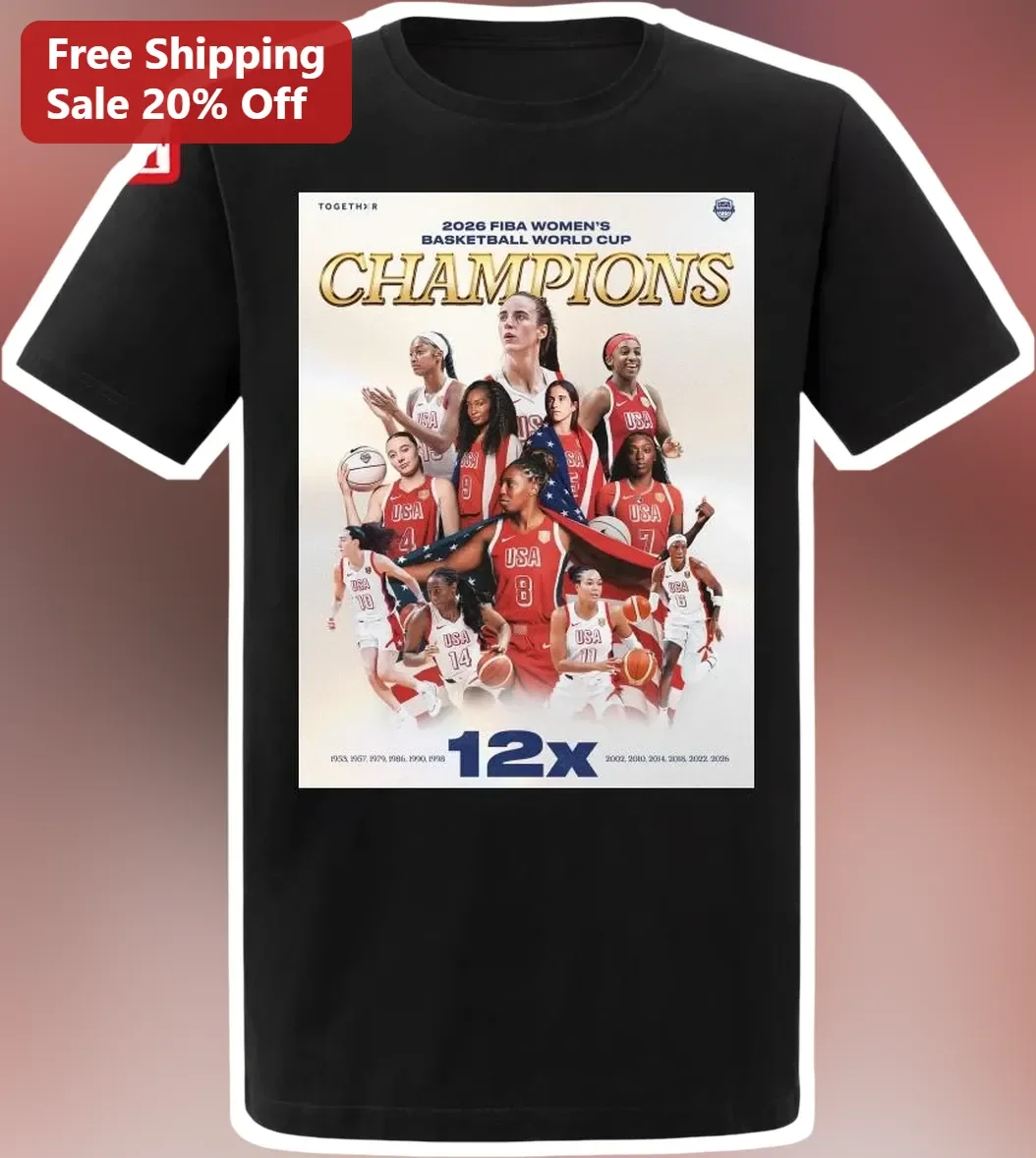 2026 FIBA Women's Basketball World Cup Champions USA Team Graphic Tee