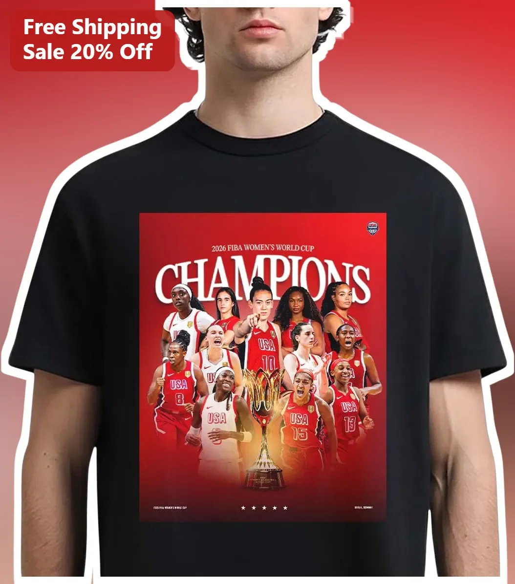 2026 FIBA Women's World Cup Champions Tee USA Basketball Berlin Commemorative Fan Gift