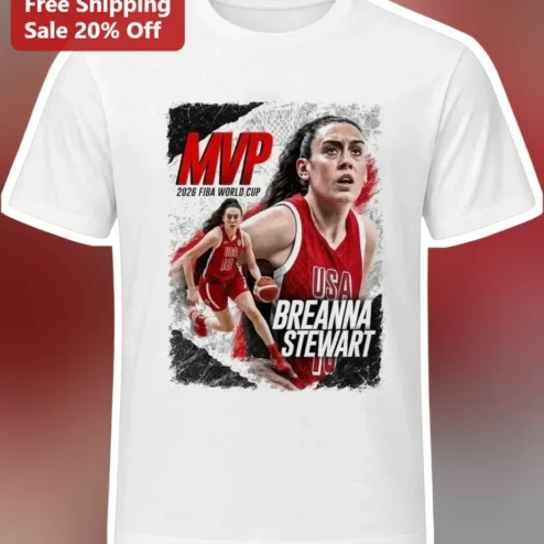 2026 FIBA World Cup MVP Breanna Stewart Tee USA Women's Basketball Fan Gift
