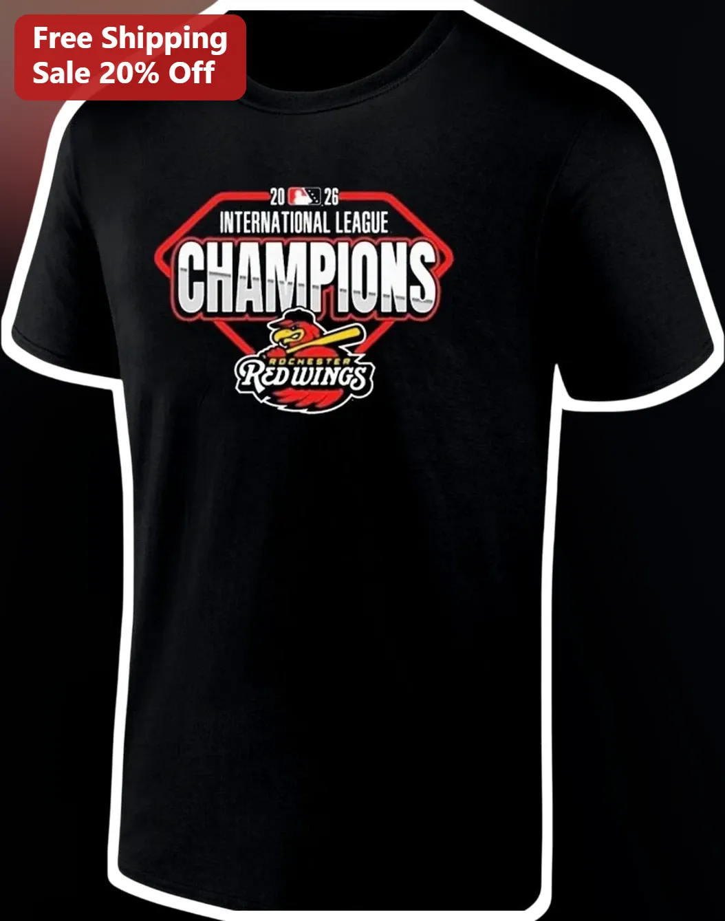 2026 International League Champions Rochester Red Wings Tee Baseball Championship Shirt