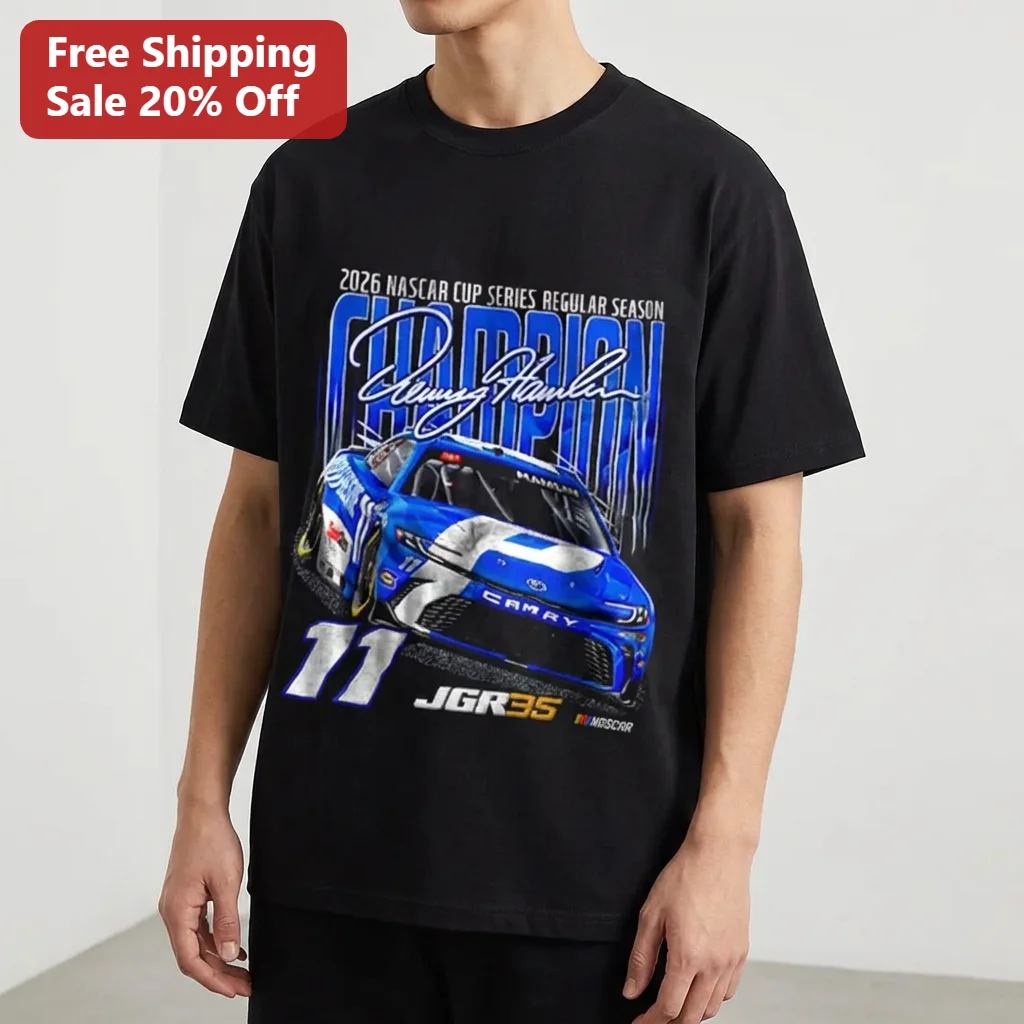 2026 NASCAR Cup Series Regular Season Champion Denny Hamlin Signature Tee Gift for NASCAR Racing Fans