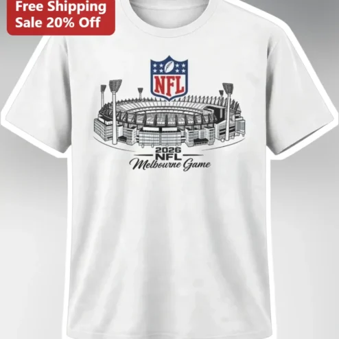 2026 NFL Melbourne Game Tee Inaugural Australia Football Fan Apparel