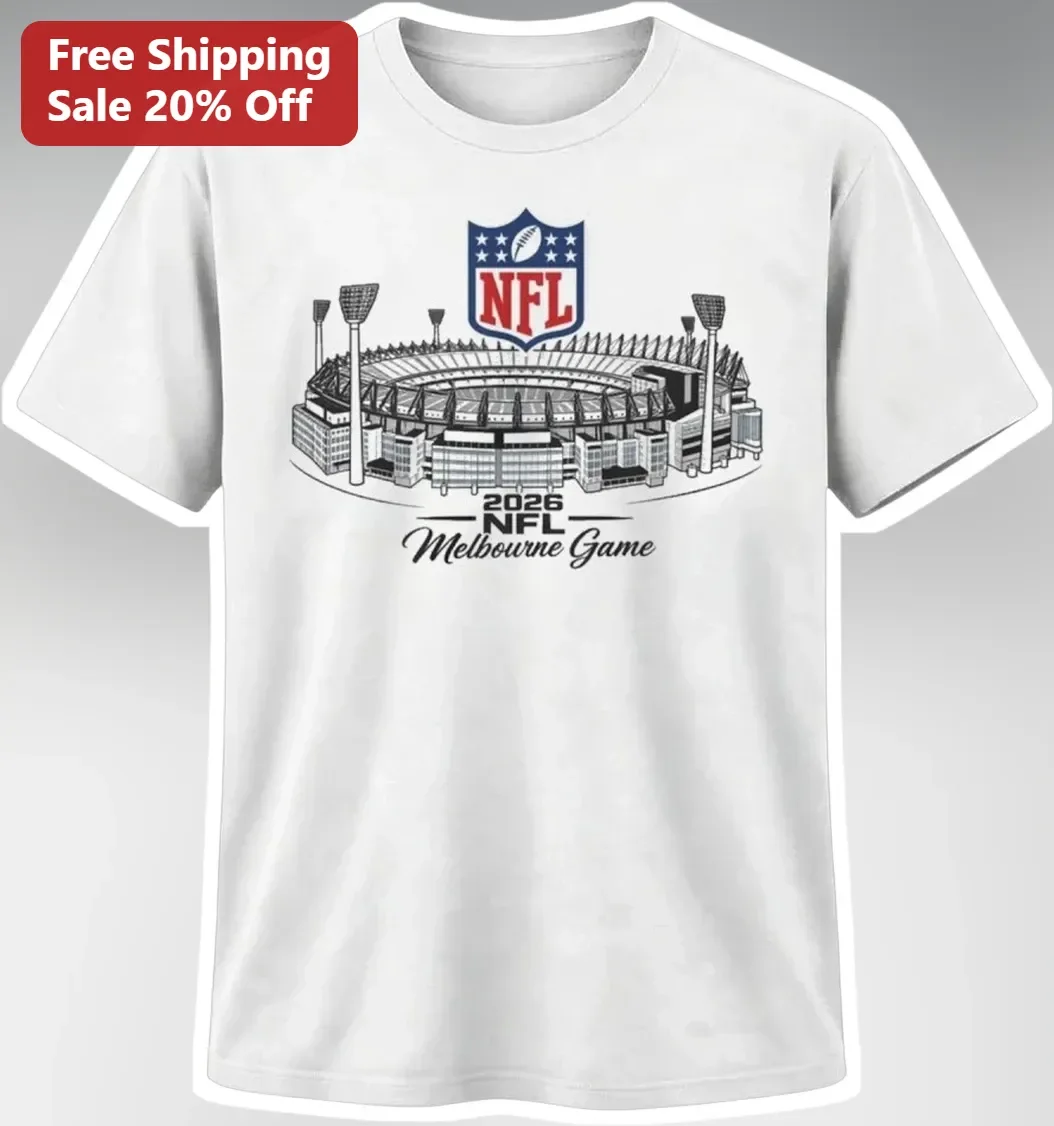 2026 NFL Melbourne Game Tee Inaugural Australia Football Fan Apparel