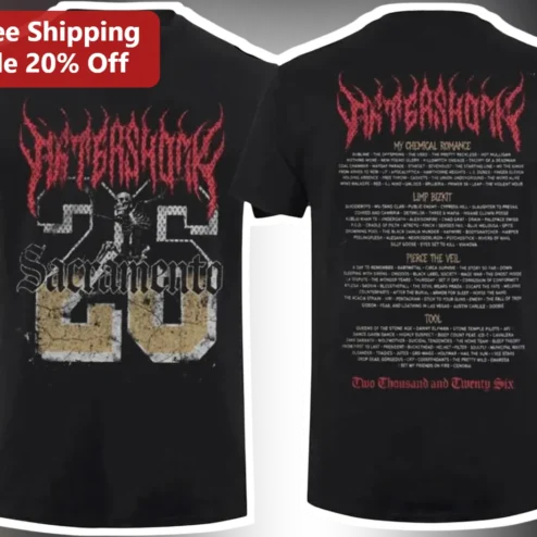 2026 Sacramento Two Thousand and Twenty Six Rock Band Graphic Tee
