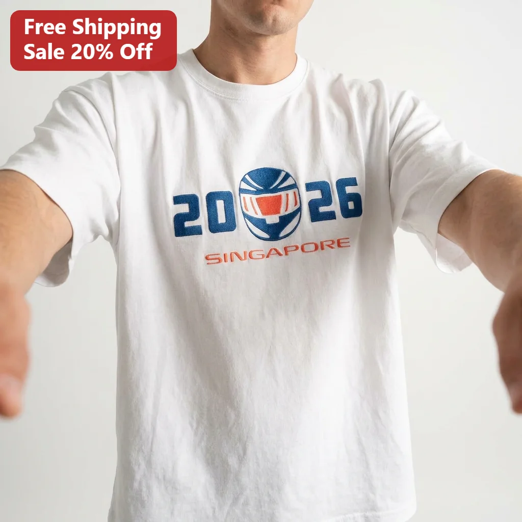 2026 Singapore Racing Helmet Tee for Formula 1 Fans, Grand Prix Souvenir Gift
