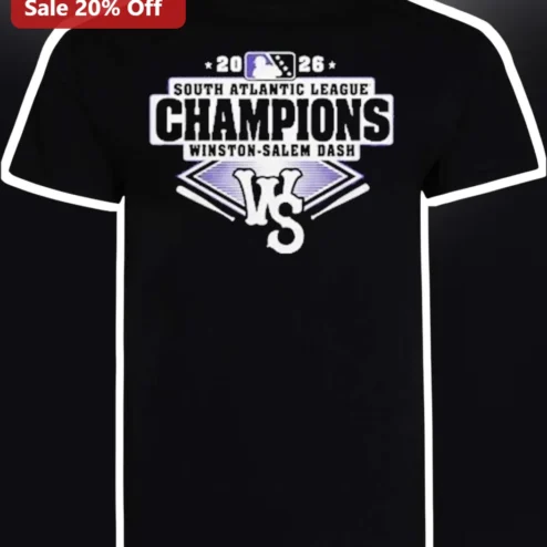 2026 South Atlantic League Champions Winston-Salem Dash Tee Baseball Fan Gift